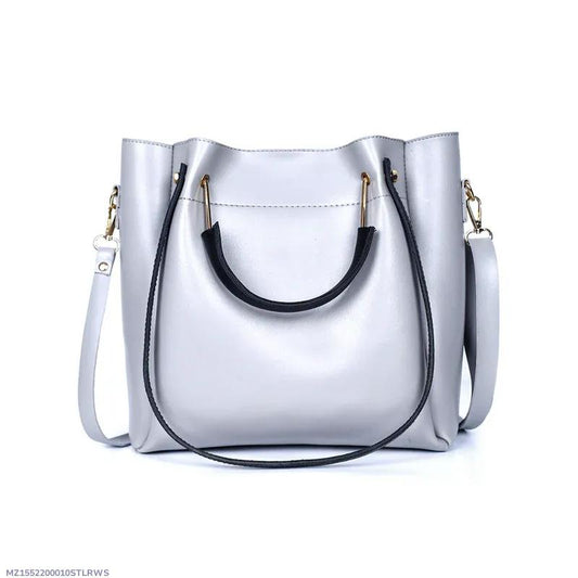 Womans PU Leather Plain Hand Bag